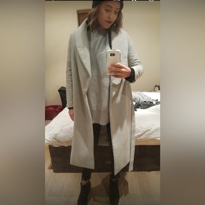 New Look Robe Jacket Grey Petite UK 10